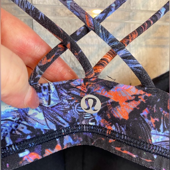 Lululemon Free To Be Bra in Neon Blossom Multi Size 4. - Picture 4 of 11